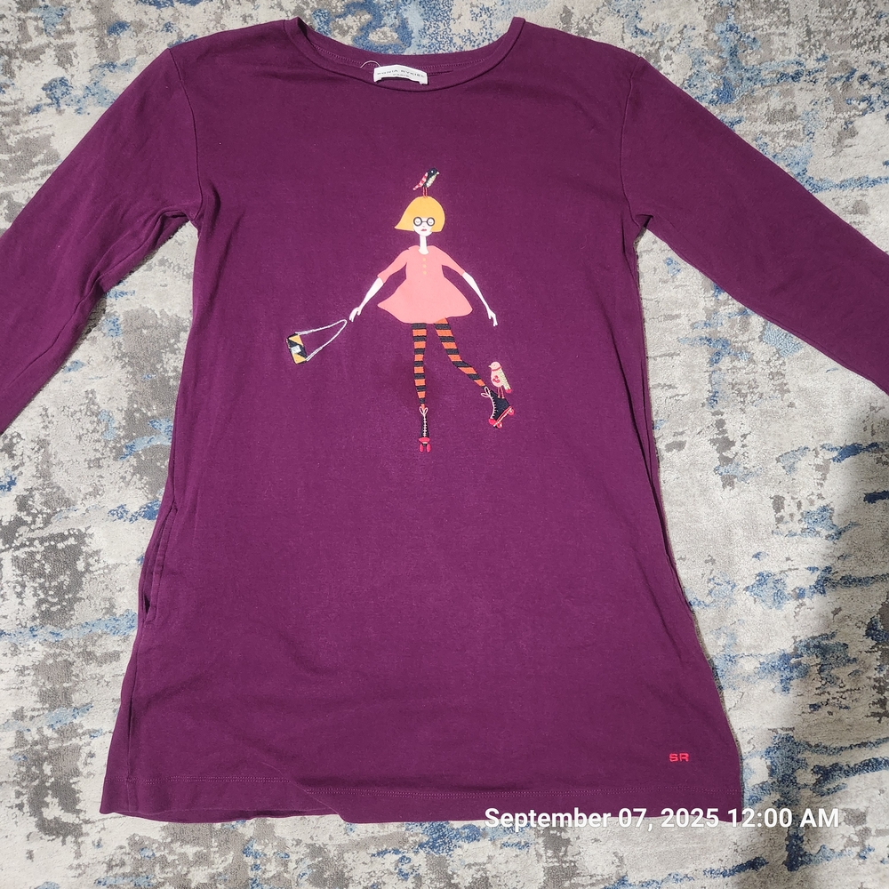 Sonia Rykiel Girls Long Sleeve Dress Size 12A